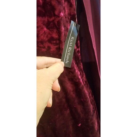 R&M Richards Plum Short Cocktail Mother of the Bride Cape Dress.  Sz 6 - Picture 12 of 13